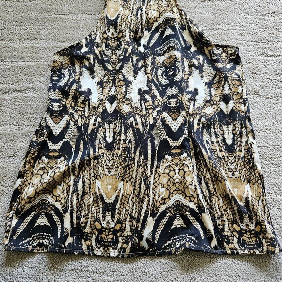 Classy Beaded Halter Neckline on luscious polyester top Size S - Picture 3 of 7